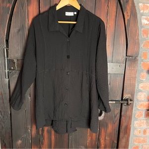 Habitat black art to wear tunic top L